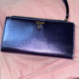 Blue metallic Victoria’s Secret wallet New